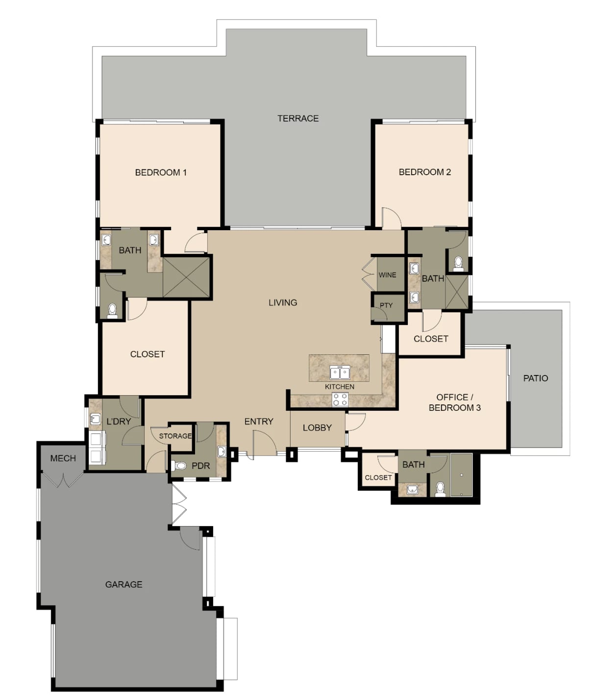 Floor Plan of a diamond pointe home