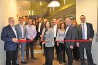 Renovated historic brick building at 90 Washington Street in Salem, MA, after restoration by Jewett Construction.