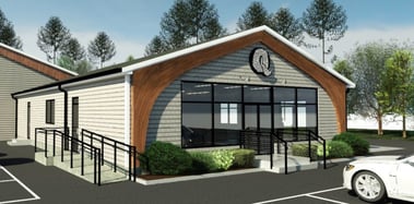 Architectural rendering of Hudson Quarry Corporation’s second location to be constructed by Jewett Construction.