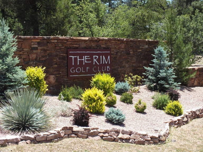The Rim Golf Club sign