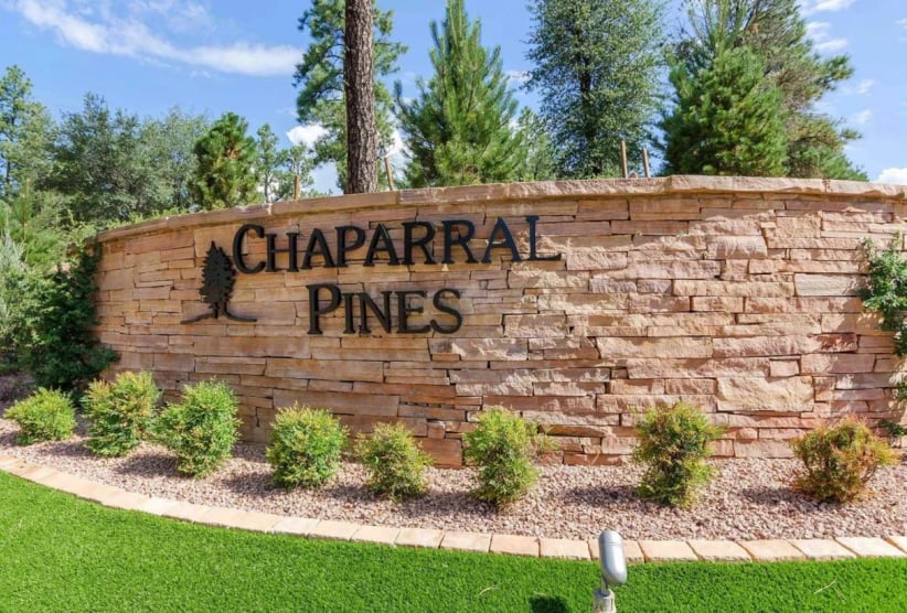 Chaparral Pines sign